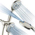 Satin Nickel High Pressure 48-setting Rain & Handheld Shower