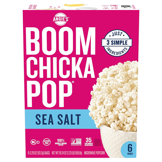 Delicious Sea Salt Microwave Popcorn x6