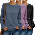 Riyiper 3 Pack Women's Long Sleeve Sweatshirts - Soft (Style LY9W)