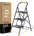 Step Ladder Foldable Folding Stool 600 lb Capacity - 3-Step