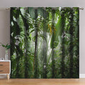 Jekeno Tropical Rainforest Green Blackout Curtains for Home