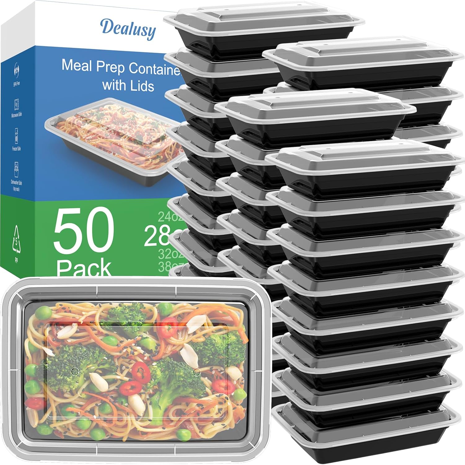 28 oz Meal Prep Containers - Sturdy, Reusable & Leakproof