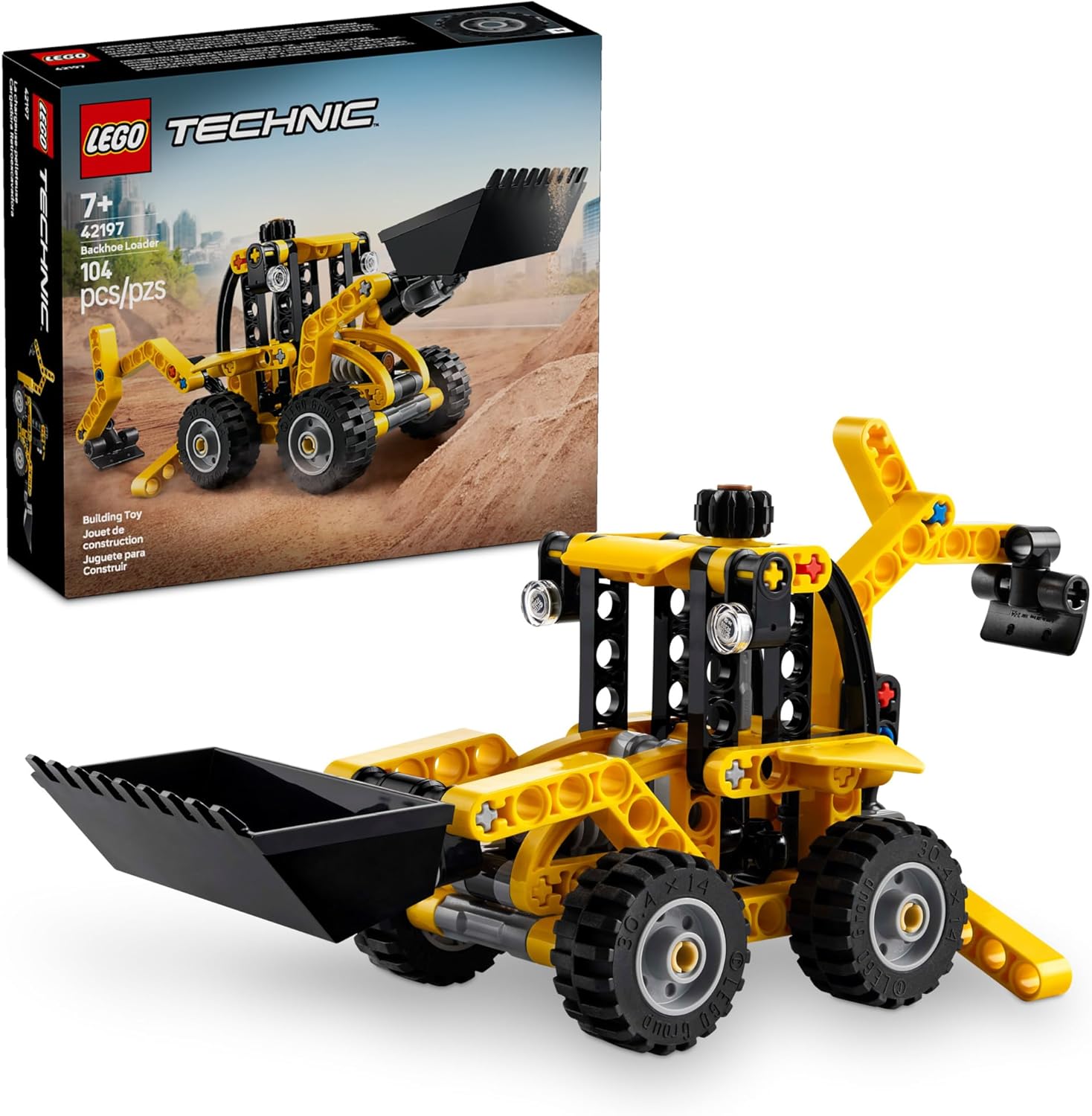 Interactive LEGO Backhoe Loader Toy - Educational Gift, Ages 7+