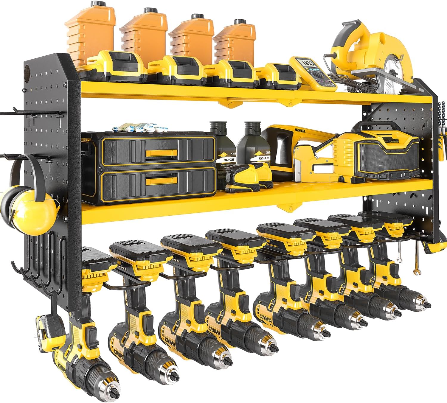 KAFAHOM Power Tool Organizer for Garage with Heavy Duty Design