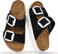 Platform Sandals Women Genuine Leather - 1.7in Cork Footbed