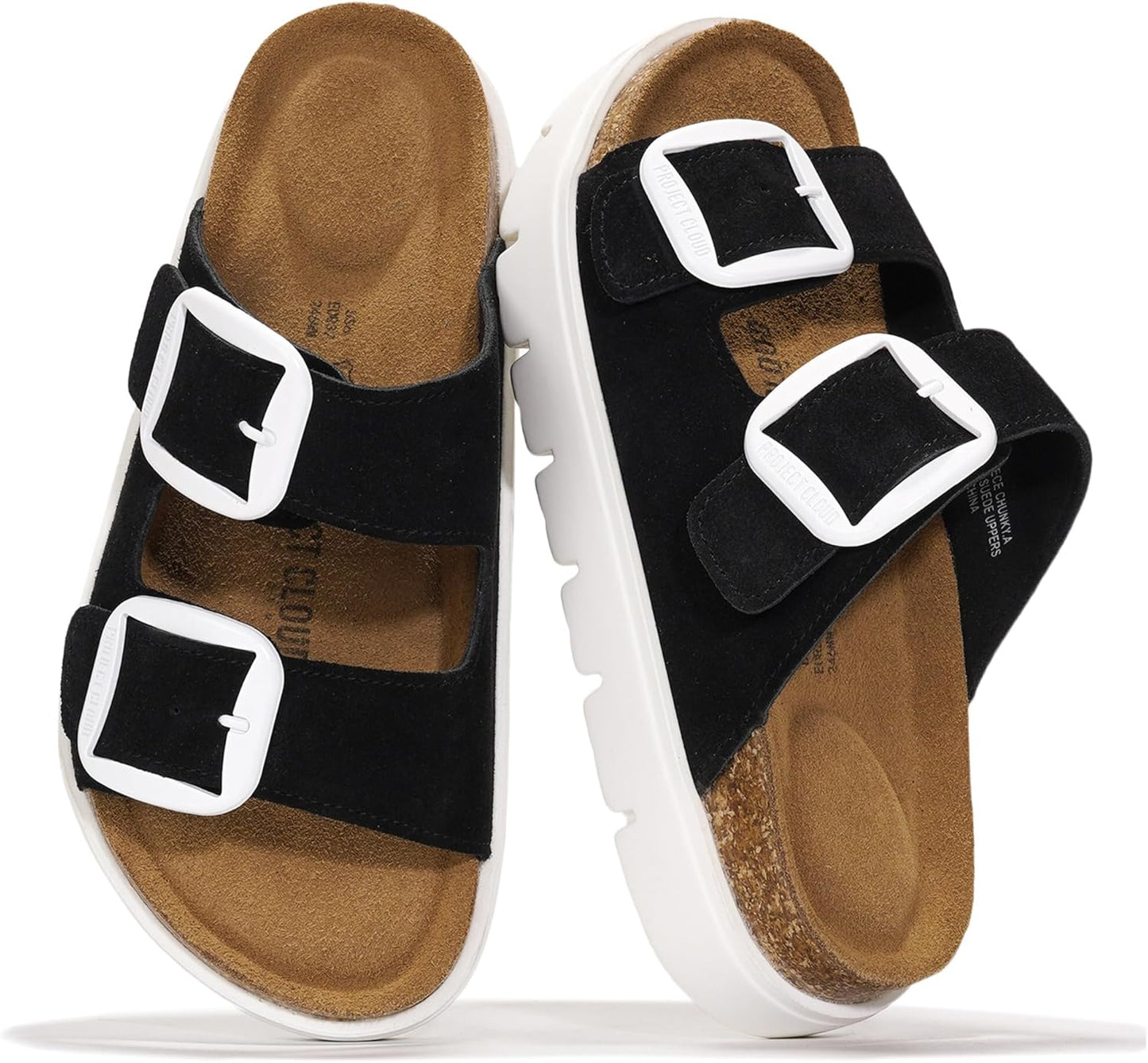 Project Cloud Genuine Leather Platform Sandals for Women Style
