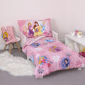 Disney Pretty Princess Toddler Bed 4 Piece Set - Soft Pink Bedding