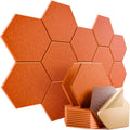 12 Pack Self-adhesive Acoustic Panels 12 in x 10 in - Hexagon