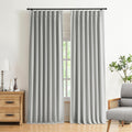 Vision Home Light Gray Pinch Pleated Full Blackout Curtain Panels 95