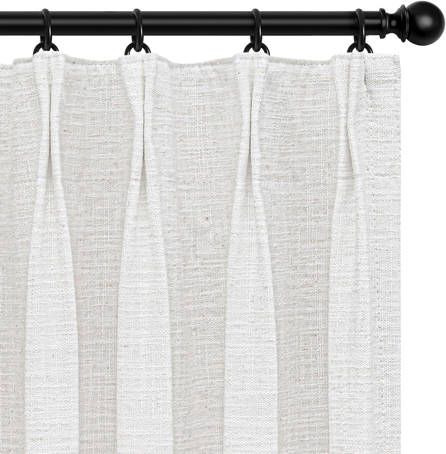 Inovaday 100% Light Blocking Linen Blackout Curtains