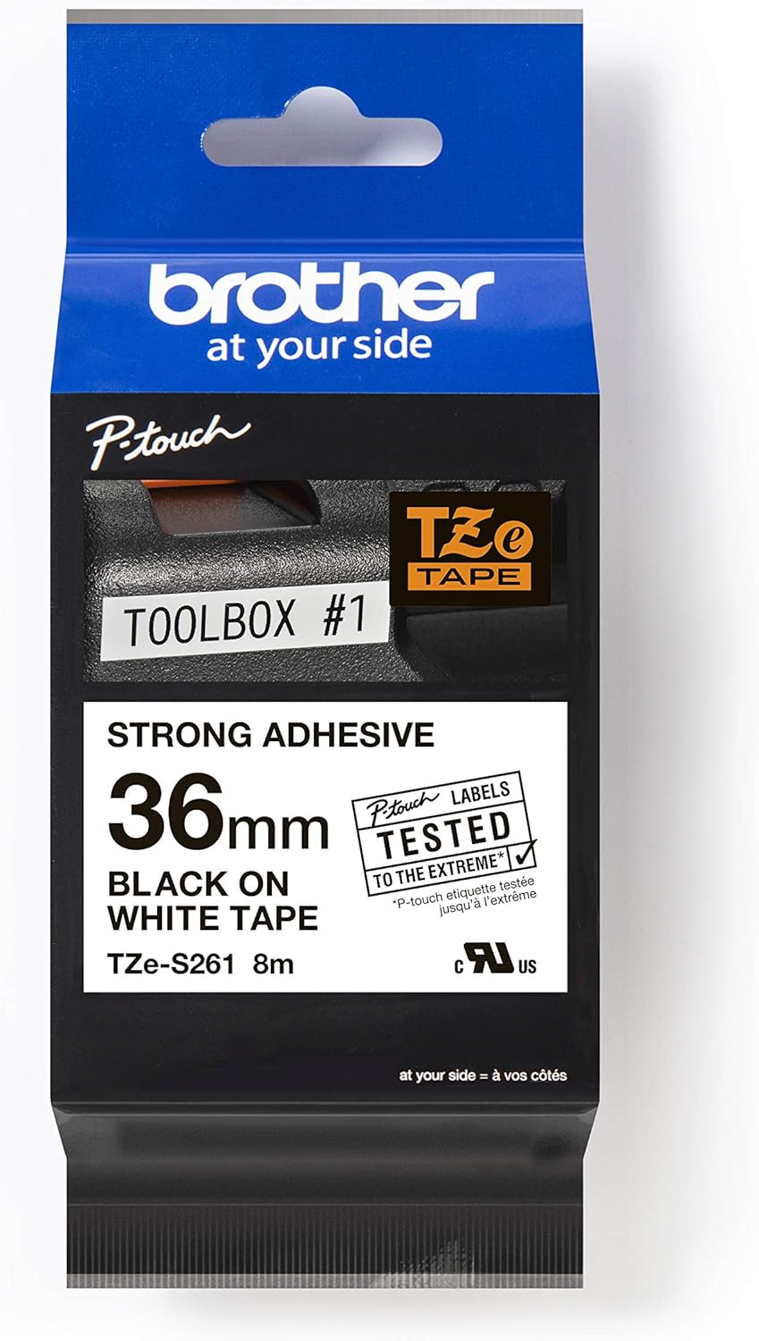 Brother TZe-S261 Labelling Tape Cassette for Strong Adhesion