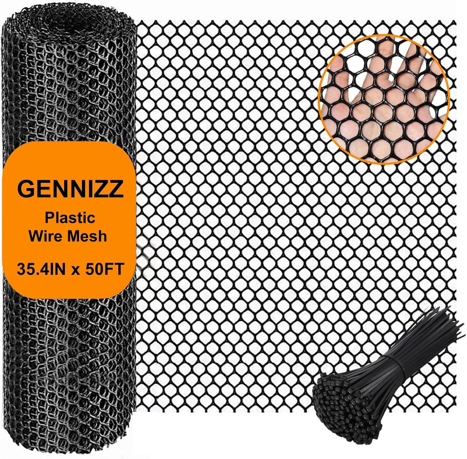 Plastic Chicken Wire Mesh for Poultry and Garden Use 35.4In x 50Ft
