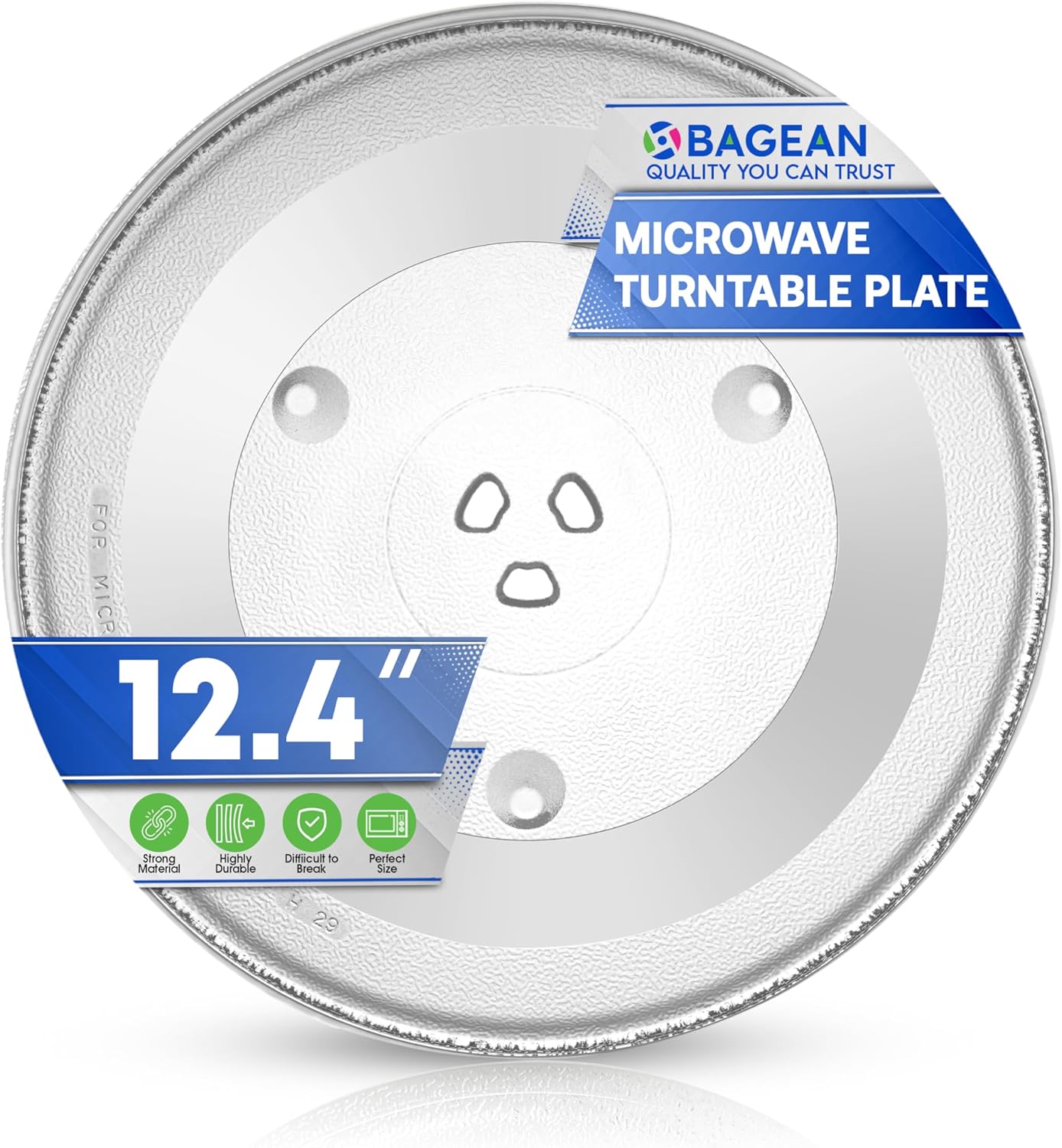12-3/8 in Microwave Plate Replacement for Oster P34 - Fits Various Brands