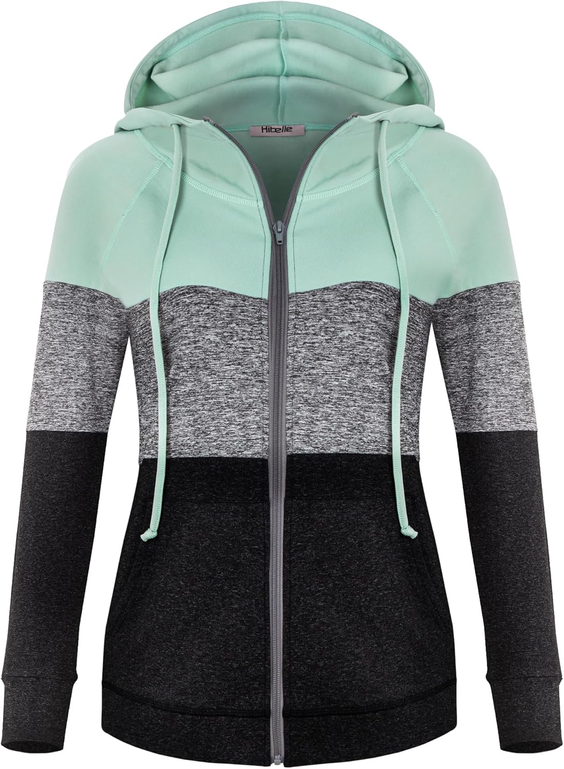 Hibelle Women's Full-Zip Fleece Lined Hoodie for Active Wear