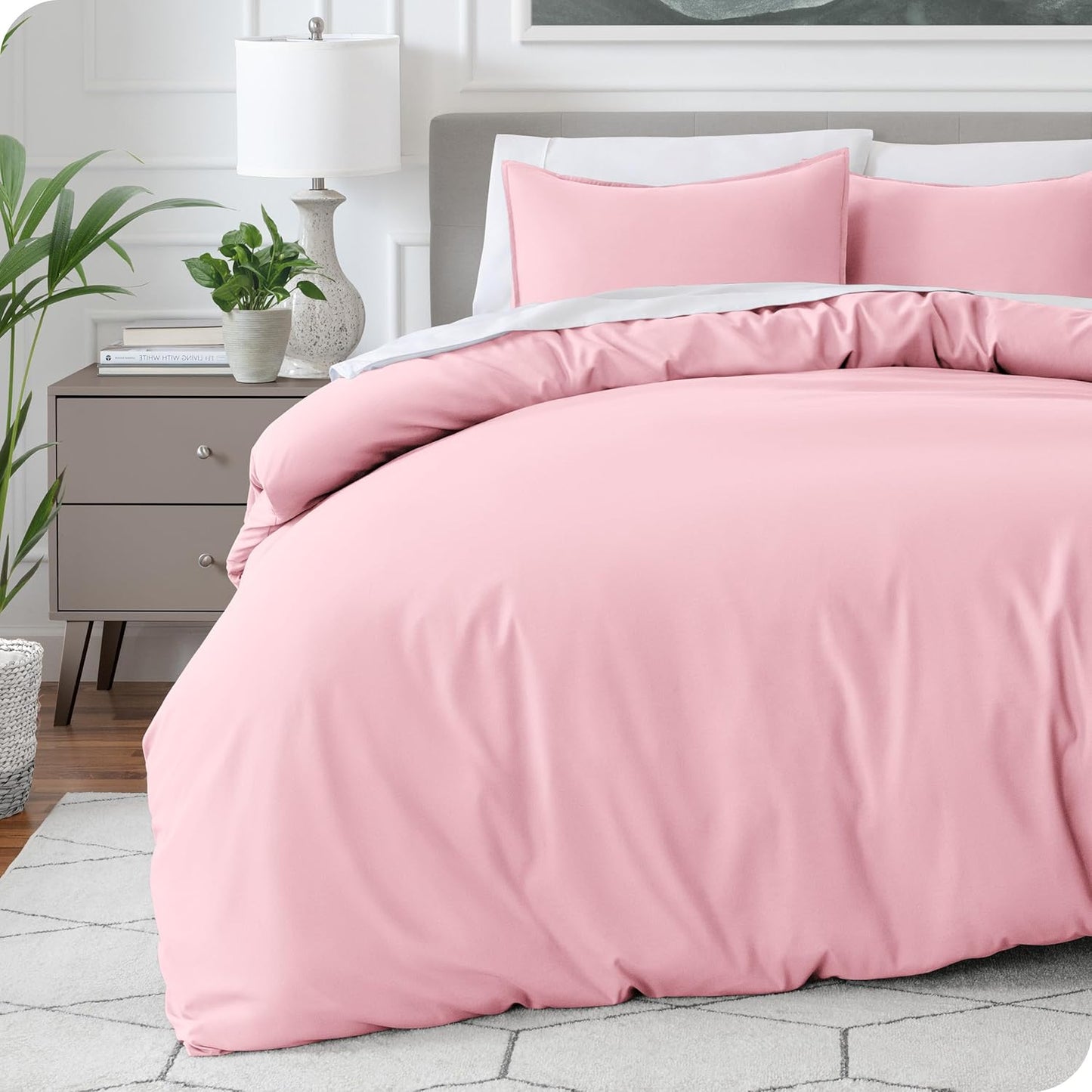 Bare Home King Size Duvet Cover Set - Soft, Lightweight Bedding