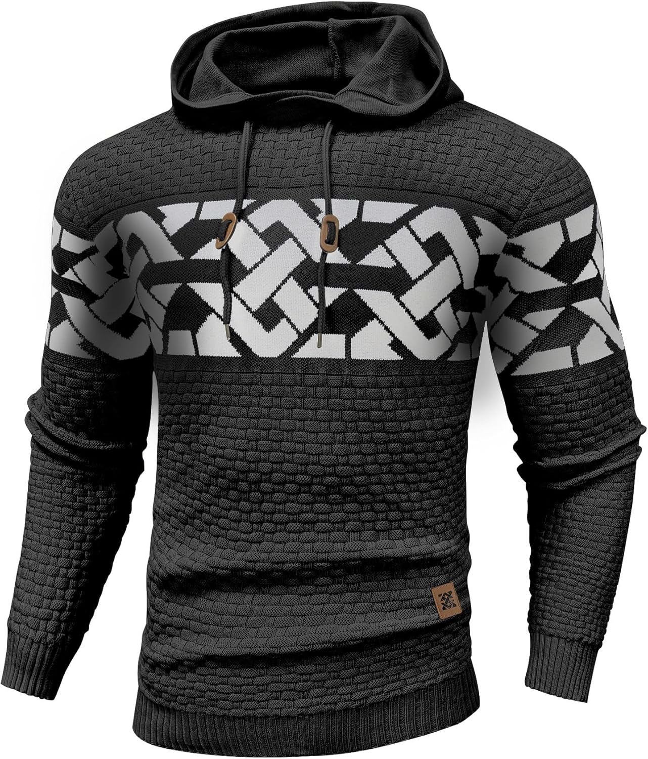 Zaitun Mens Hooded Sweatshirt - Trendy Slim Fit Pullover Hoodie