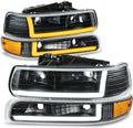 Switchback Sequential L-LED Headlights & Bumper Lamps - Black Housing