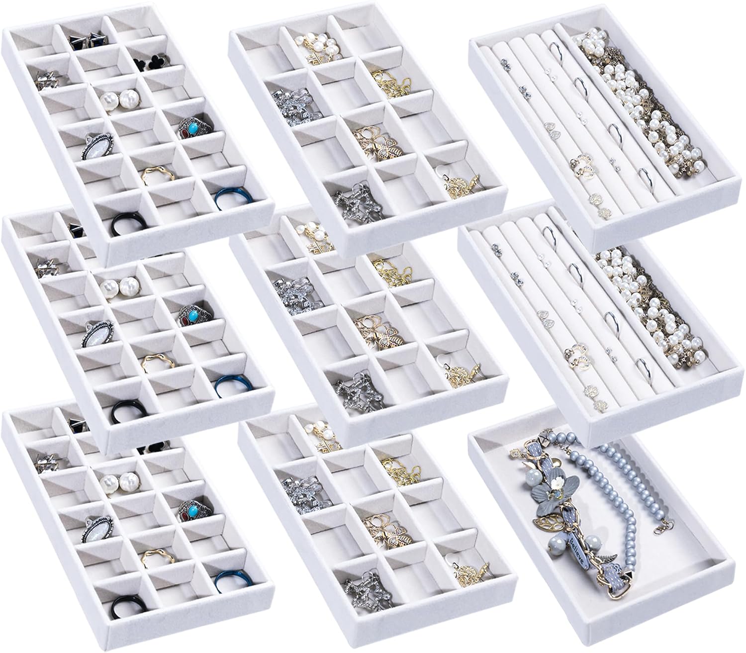 Frebeauty Jewelry Organizer Tray for Elegant Jewelry Storage