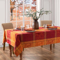 Maplewood Leaf Jacquard Tablecloth 60ftx84ft - Classic Fall Dining