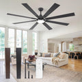 72 in Large Ceiling Fan with Light and Remote - Quiet DC Motor