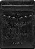Fossil Men's Leather Minimalist Magnetic Card Case with Money Clip