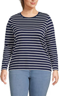 Lands' End Women's Relaxed Supima Cotton Long Sleeve Crew (Style XQ2Y)