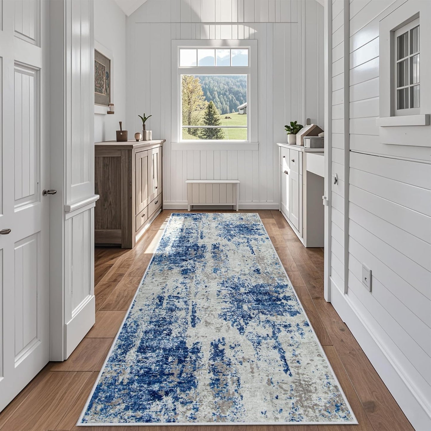 Runner Rug for Hallways Kitchen 2ft 6inx8ft Non Slip Carpet