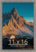 wallsthatspeak 11x16 Gray Barnwood Picture Frame - Rustic Puzzle