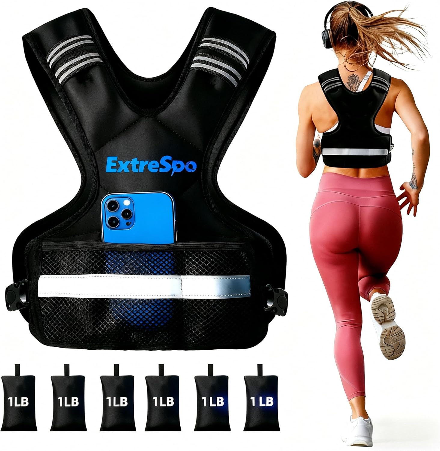 Adjustable Weighted Vest for Strength Training and Workout