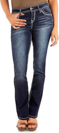 WallFlower Women's Legendary Bootcut Mid-Rise Jeans for Comfort
