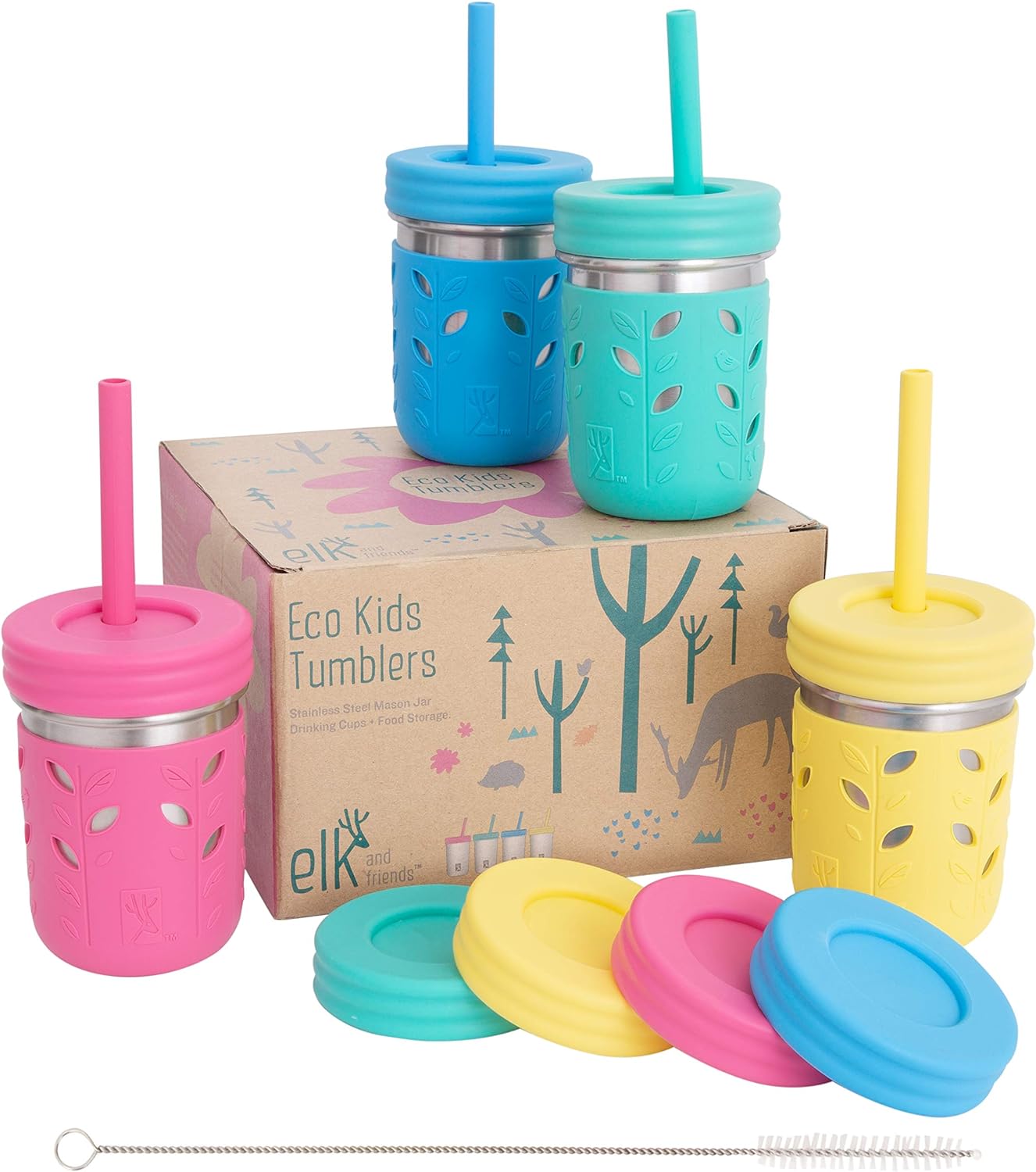10oz Stainless Steel Kids Drinking Cups for Smoothies and More