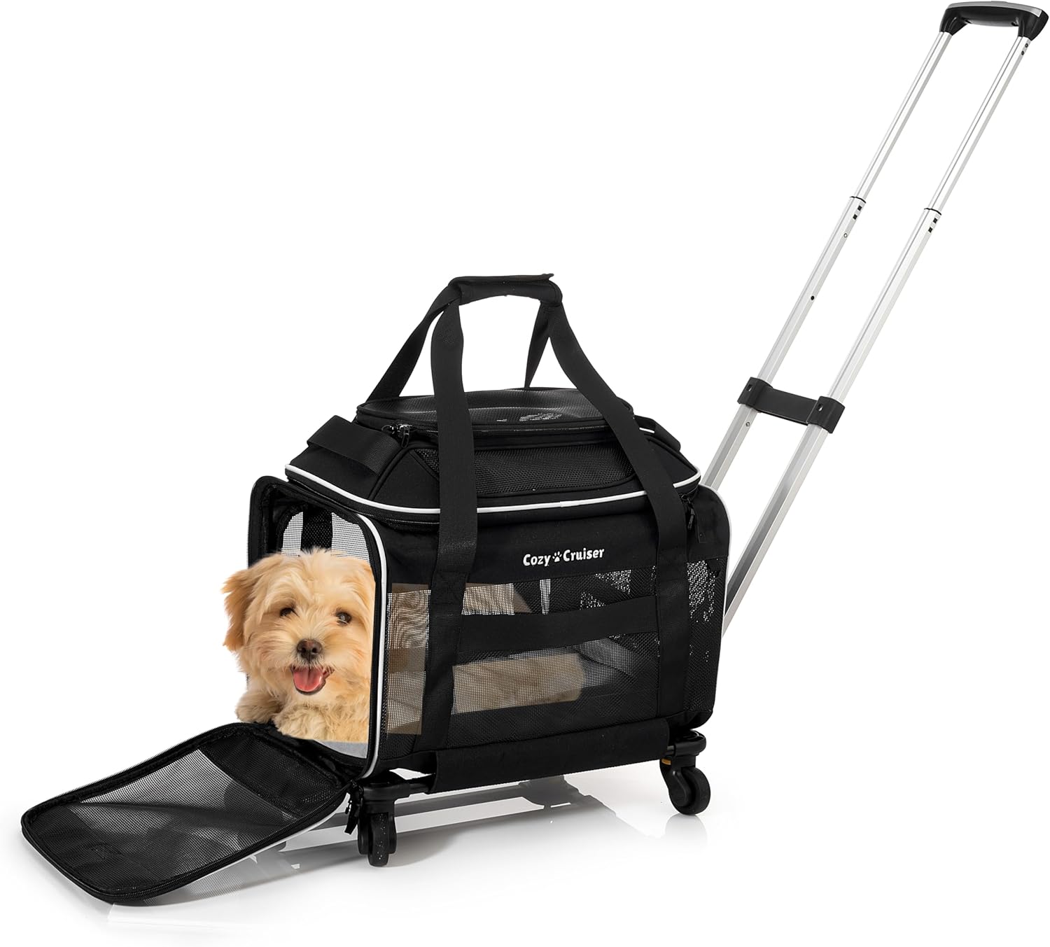Airline Approved Top-Expanding Pet Carrier on Wheels for Travel