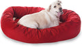 Majestic Pet 52 inch Red Bagel Dog Bed for Ultimate Comfort