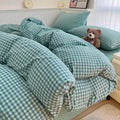 Twin XL Comforter Set Green Gingham Comforter Set - Lightweight All