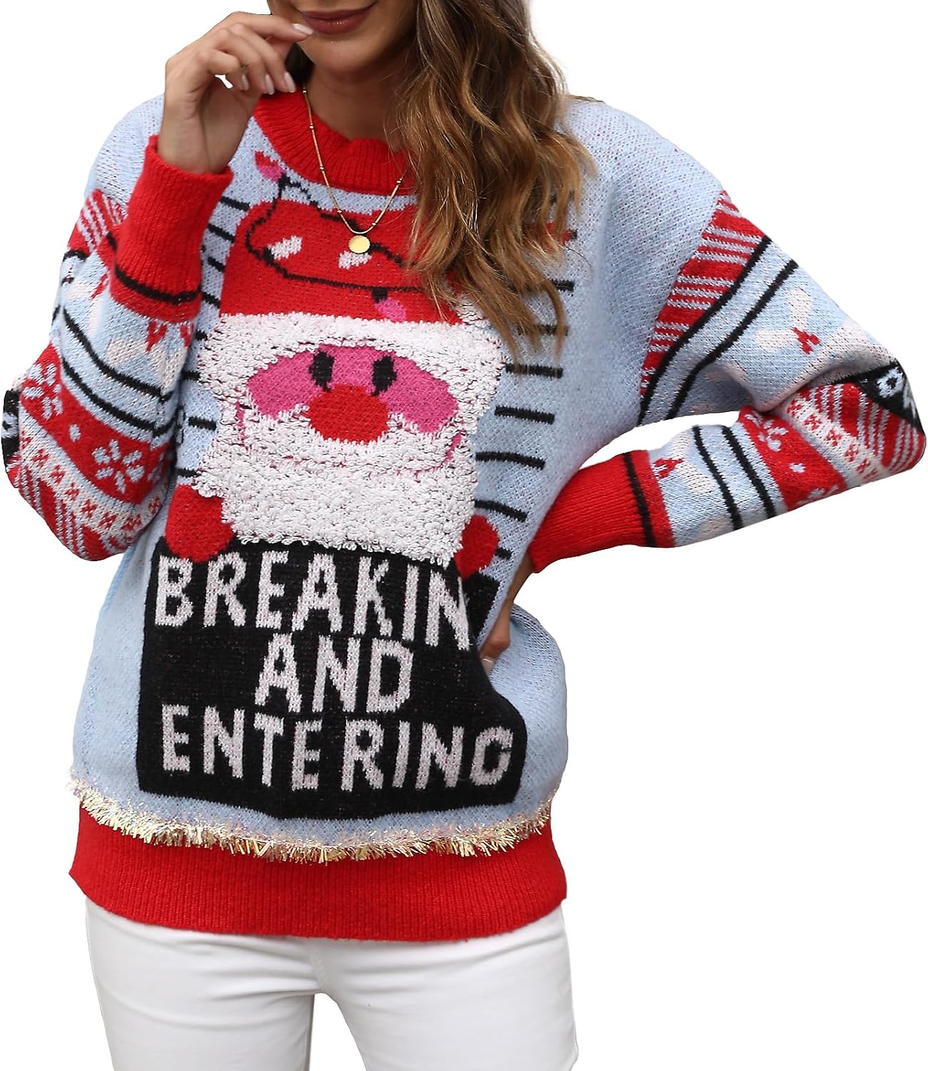 IFFEI Womens Ugly Christmas Sweater for Fun Holiday Cheer