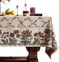Designer Linen French Long Tablecloth for Rectangle Table - Oliveirad