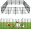 10 Panels Garden Fence 24in H x 20ft L - No Dig Rustproof Yard Fence
