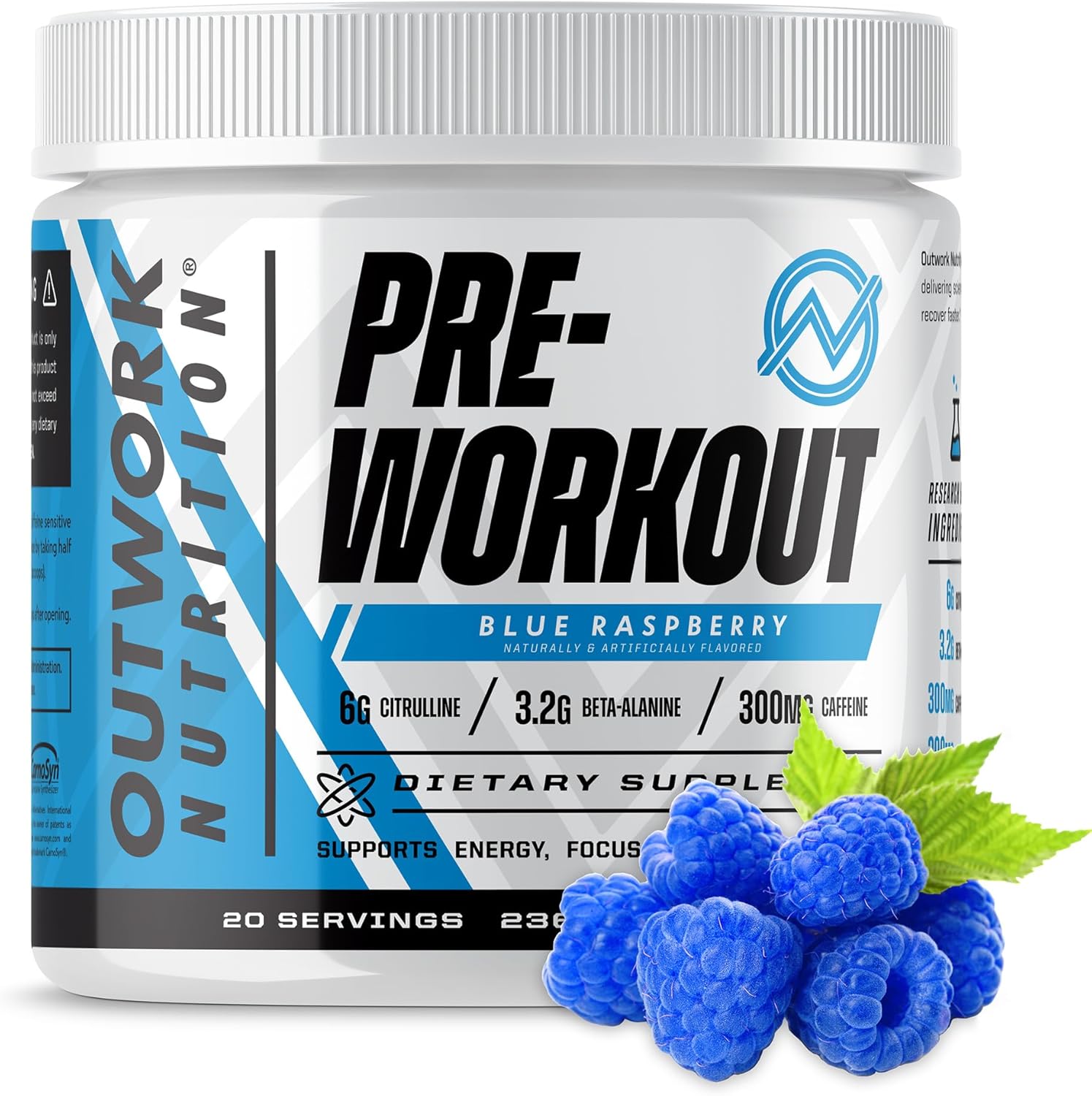 Outwork Nutrition Pre Workout Powder for Energy & Focus Boost