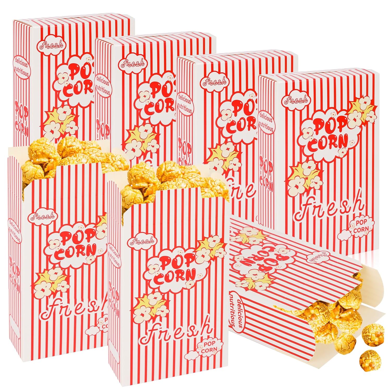 200 Pack Popcorn Boxes for Party - Perfect for Movie Nights