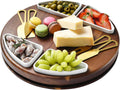 Lazy Susan Cheese Cutting Board Set - Acacia Charcuterie Platter
