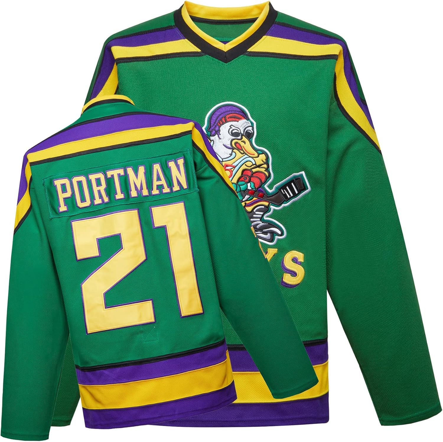 Mighty Ducks Jersey Movie Ice Hockey Jersey for Fans of 90s Style