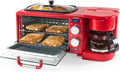 Retro Breakfast Station 3-in-1 - Compact Coffee, Griddle & Oven
