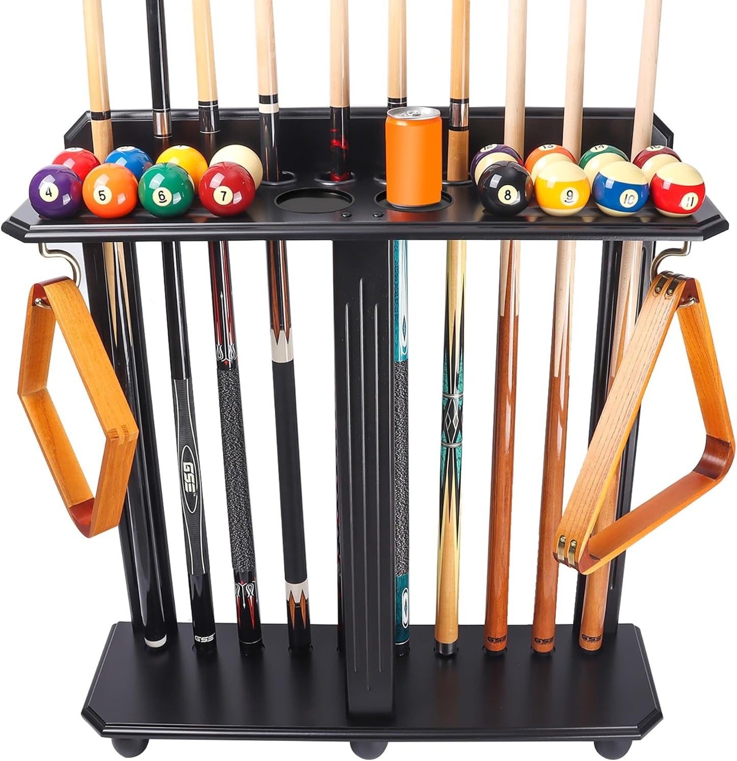 Corner-Style Floor Stand Billiard Pool Cue Racks with Score Counters