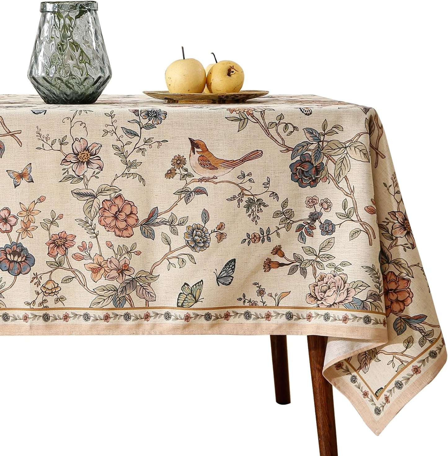 Designer French Light Beige Extra Long Rectangle Tablecloth for Dining