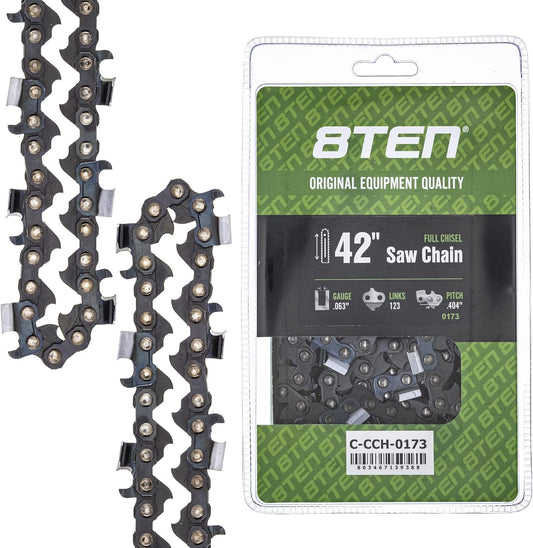 8TEN Full Chisel Chainsaw Chain 42 Inch for Precision Cutting