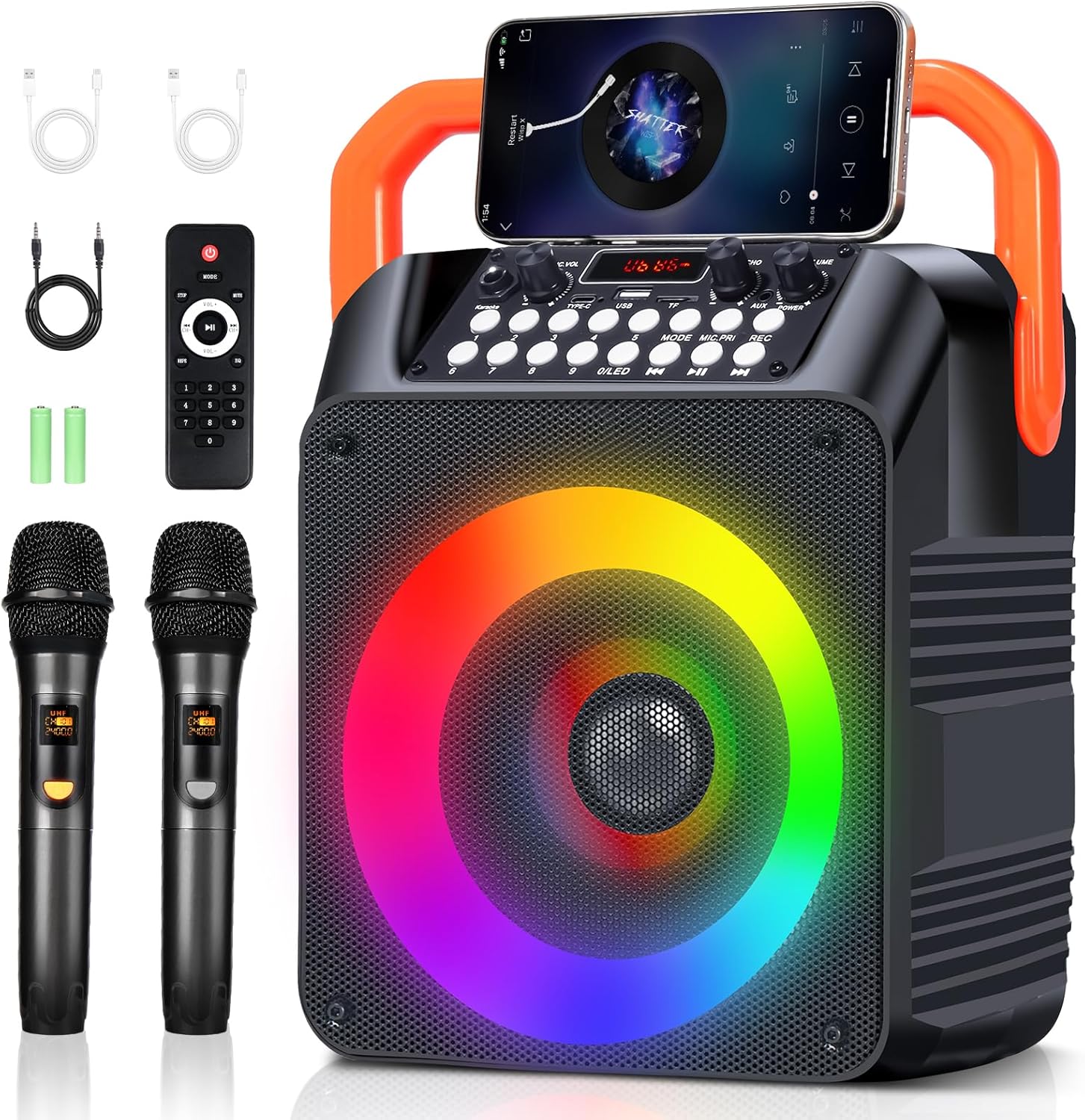 Yuun Wireless Karaoke Machine - Dual Mic Fun!