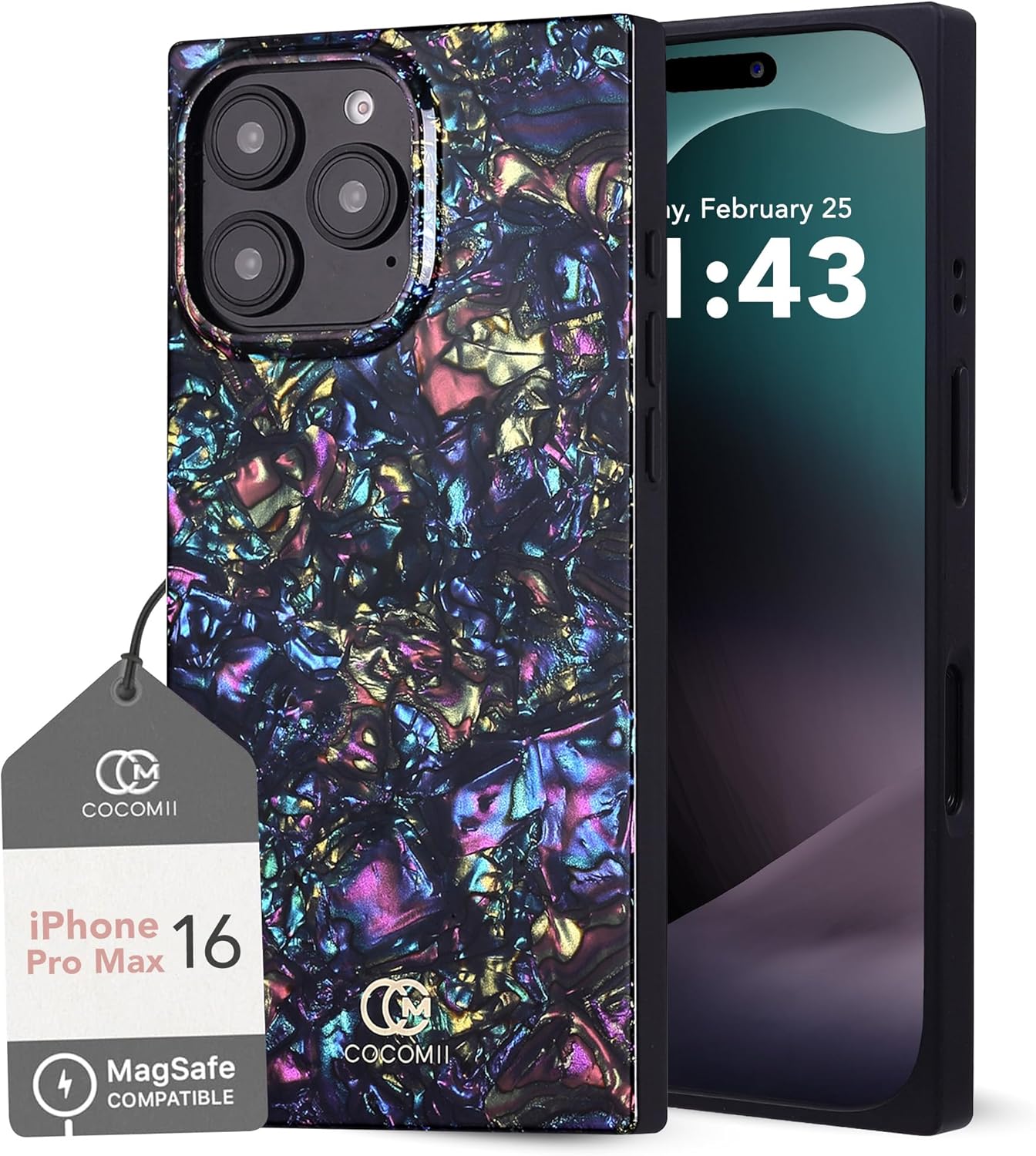 Cocomii Rectangle Case for iPhone 16 Pro Max - Glossy Protection
