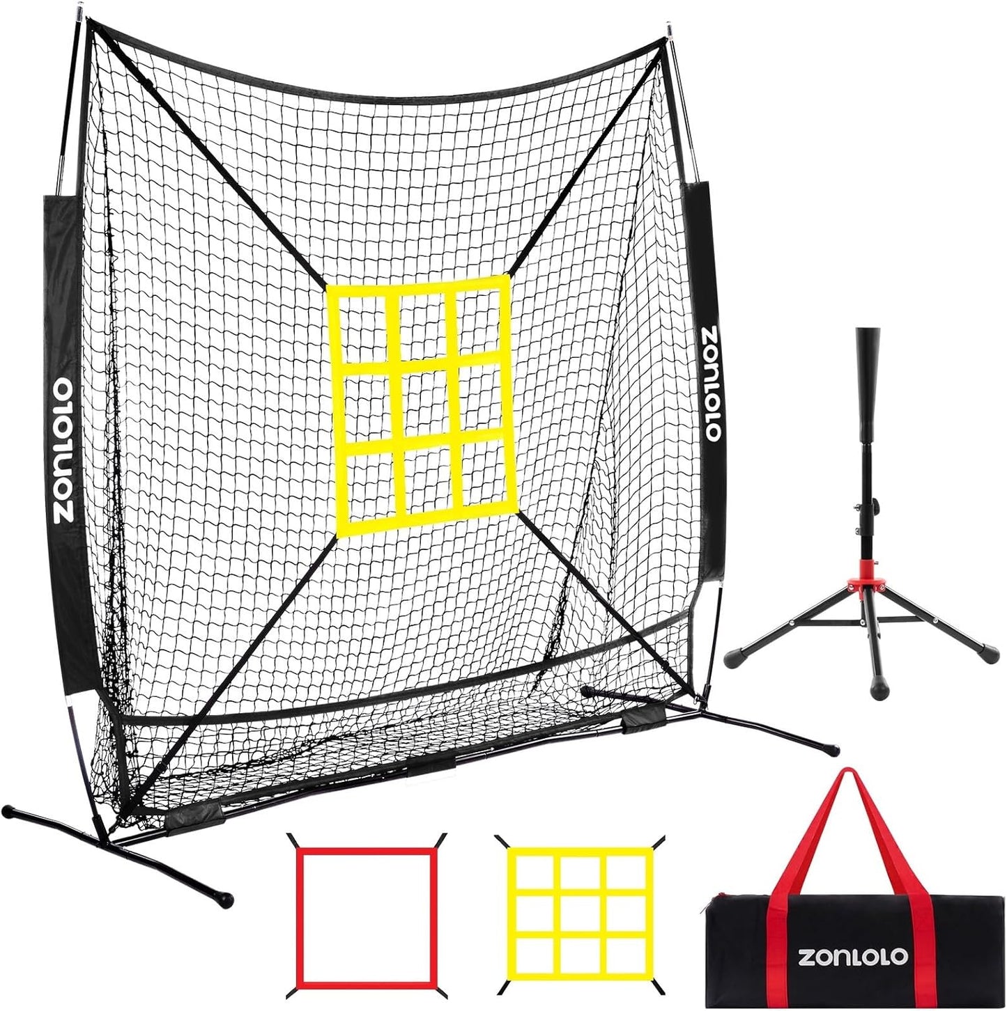6x6ft Baseball & Softball Net for Hitting and Pitching Practice
