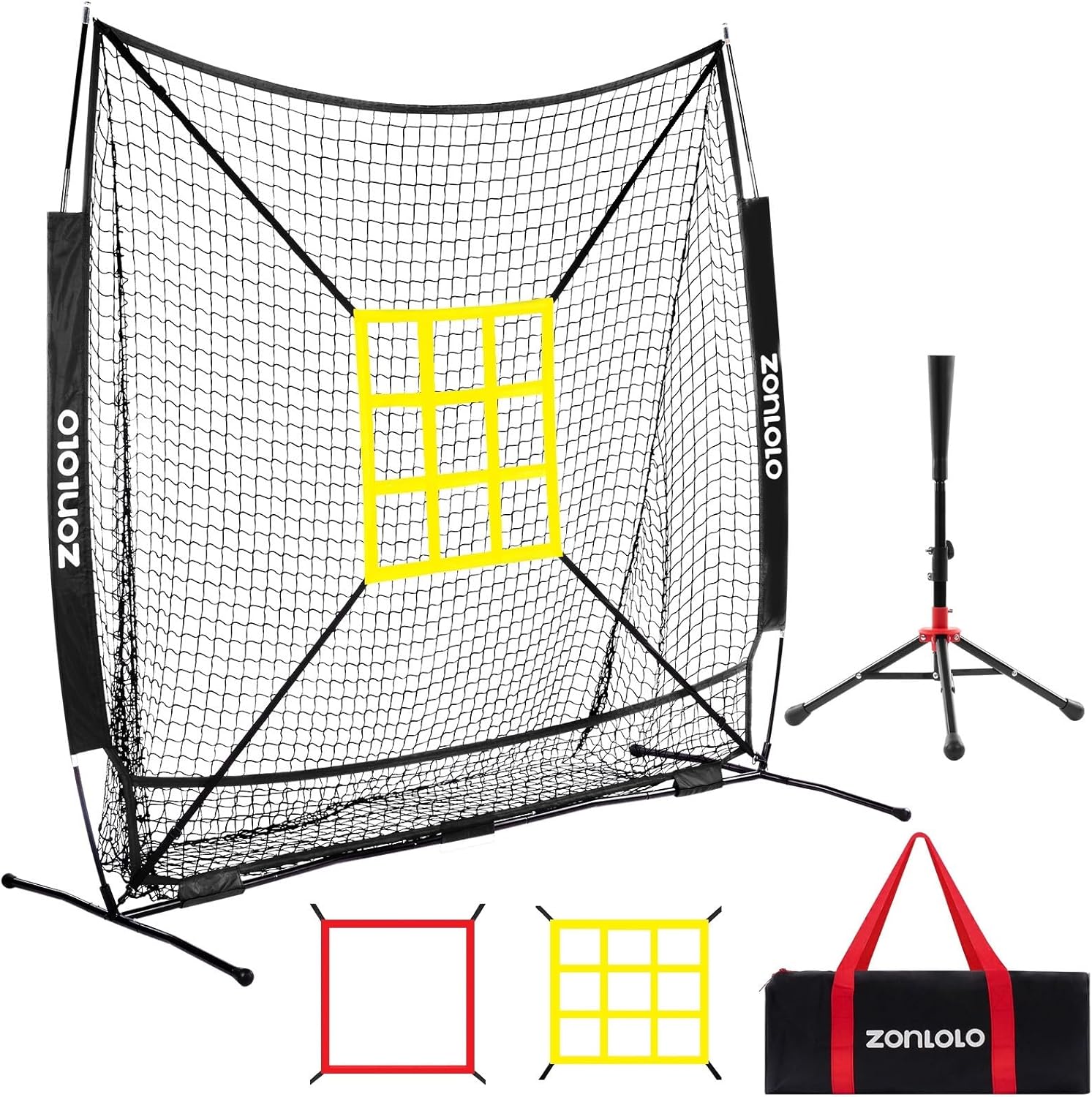 6x6ft Baseball & Softball Net for Hitting and Pitching Practice