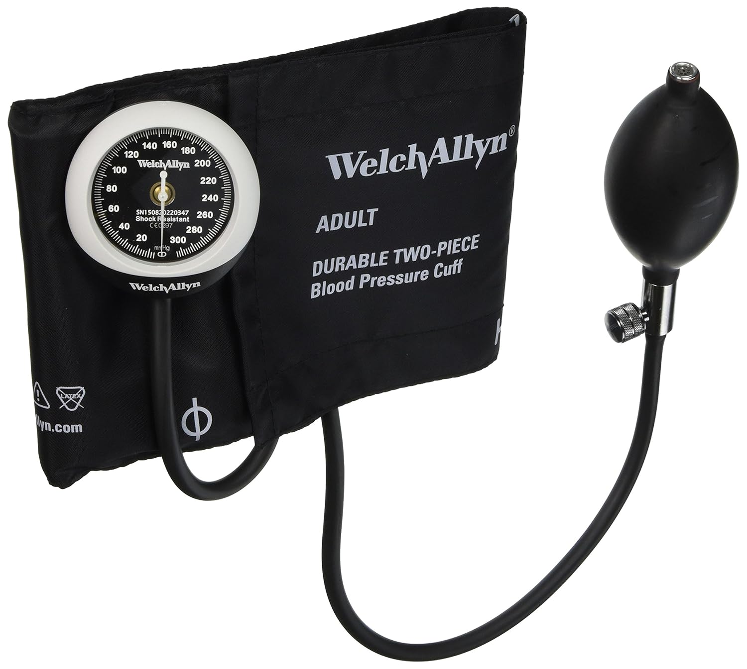 Welch Allyn DS45-11CB Gauge with Durable Adult Cuff and Bladder